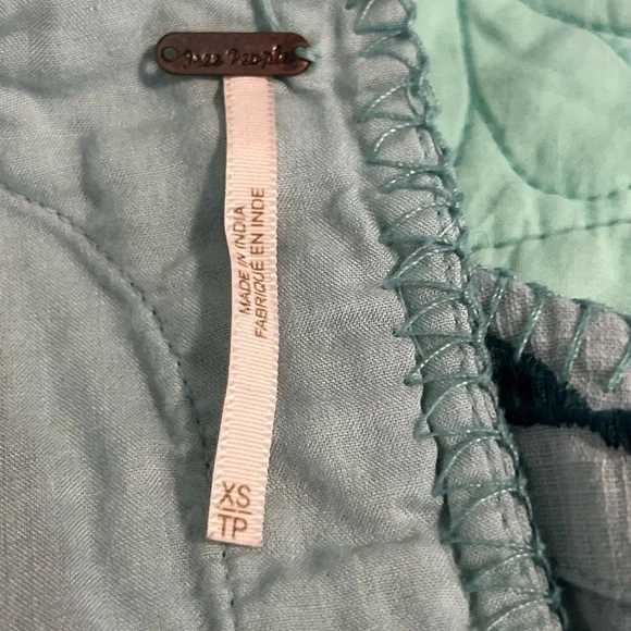 Free People Womens Green Sleeveless Dress Birds Pleated Lined - Picture 11 of 11